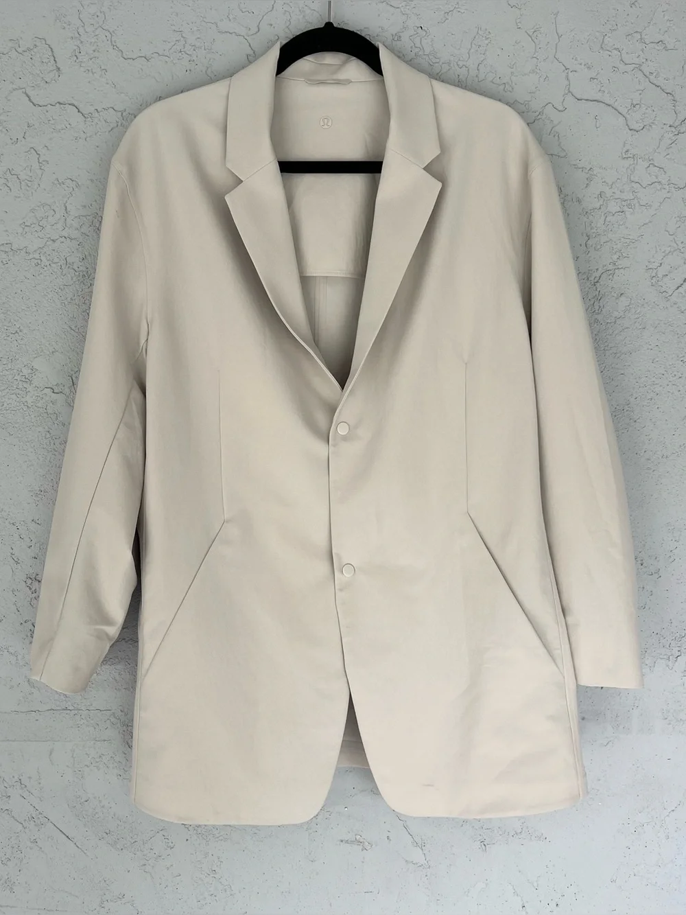 Lululemon New Venture Blazer XL Beige Performance Sport Coat Travel Jacket - Picture 2 of 8